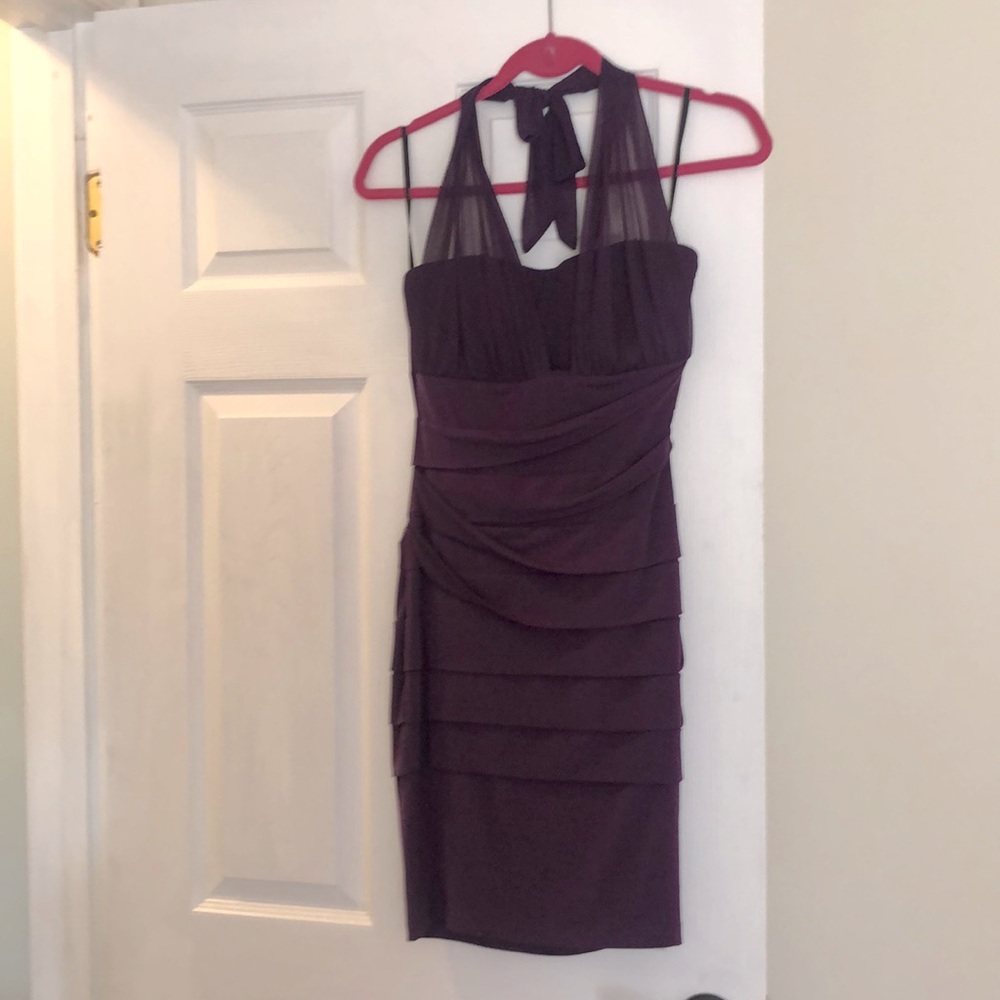 Purple halter dress